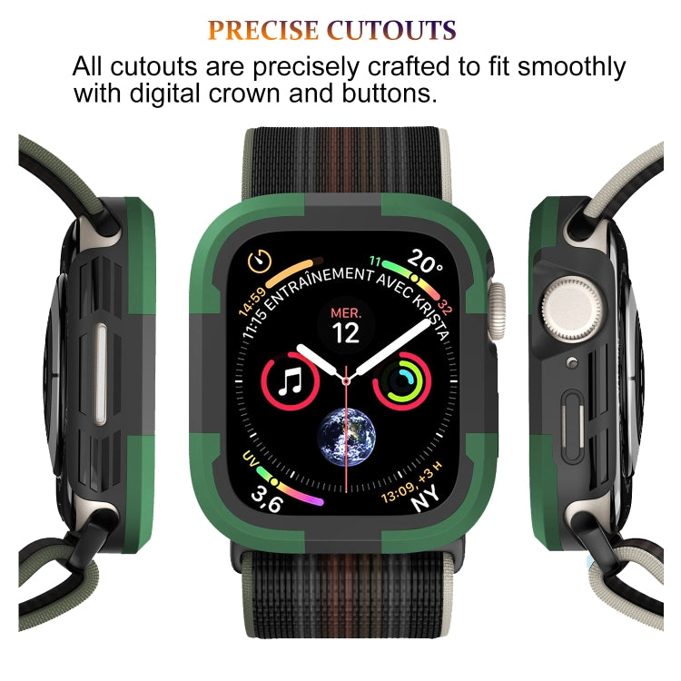 For Apple Watch Ultra 49mm Armor Frame Watch Case(Green) - Smart Wear by PMC TechLife | Online Shopping South Africa | PMC TechLife