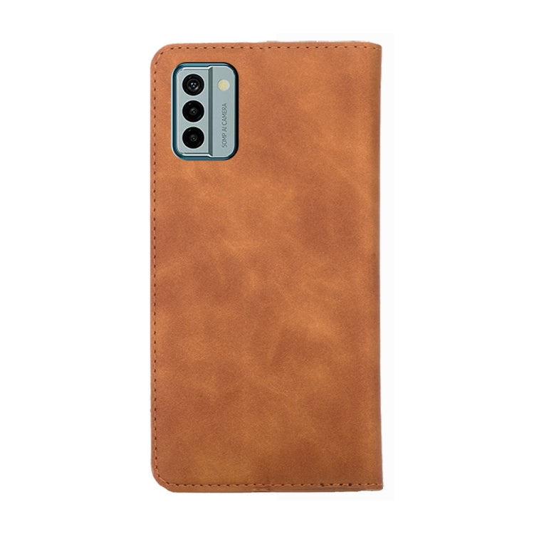 For Nokia G22 Skin Feel Magnetic Horizontal Flip Leather Phone Case(Light Brown) - free shipping - PMC TechLife - Order now!