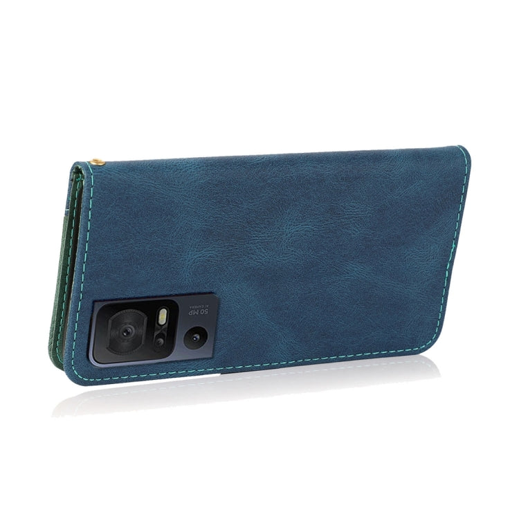 For TCL 40 SE Dual-color Stitching Leather Phone Case(Blue Green) - free shipping - PMC TechLife - Order now!