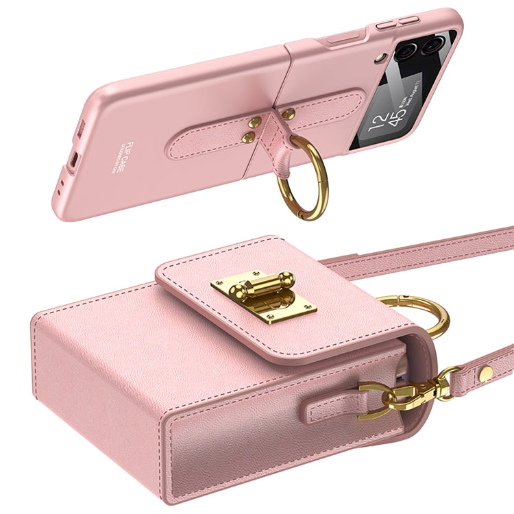 GKK Mini Backpack Plain Phone Bag + Phone Case with Ring For Samsung Galaxy Z Flip4 5G(Black) - Galaxy Z Flip4 5G Cases by GKK | Online Shopping South Africa | PMC TechLife | Buy Now Pay Later Mobicred