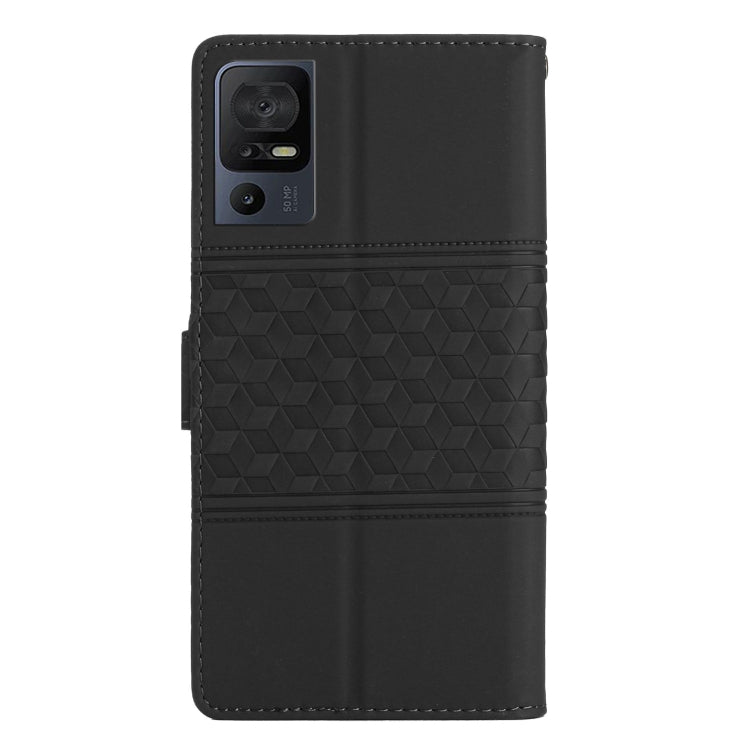 For TCL 40 SE Diamond Embossed Skin Feel Leather Phone Case with Lanyard(Black) - free shipping - PMC TechLife - Order now!