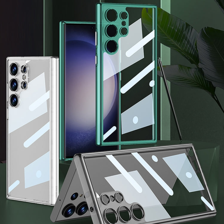 For Samsung Galaxy S23 Ultra 5G GKK Space Frame Transparent PC+TPU Phone Case(Transparent Black) - Galaxy S23 Ultra 5G Cases by GKK | Online Shopping South Africa | PMC TechLife | Buy Now Pay Later Mobicred