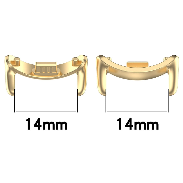 For Xiaomi Mi Band 8 1 Pair Stainless steel Metal Watch Band Connector(Black) -  by PMC TechLife | Online Shopping South Africa | PMC TechLife