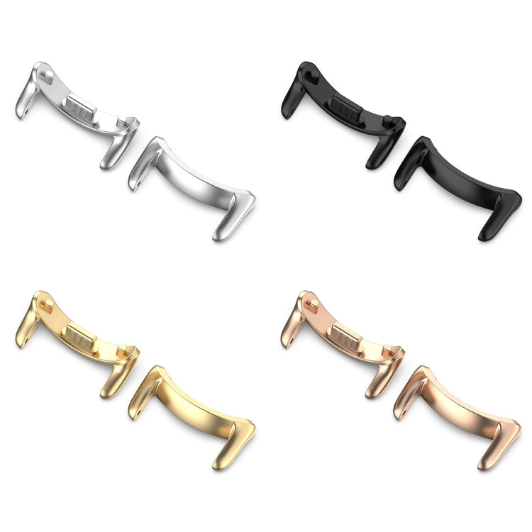 For Xiaomi Mi Band 8 1 Pair Stainless steel Metal Watch Band Connector(Rose Gold) -  by PMC TechLife | Online Shopping South Africa | PMC TechLife