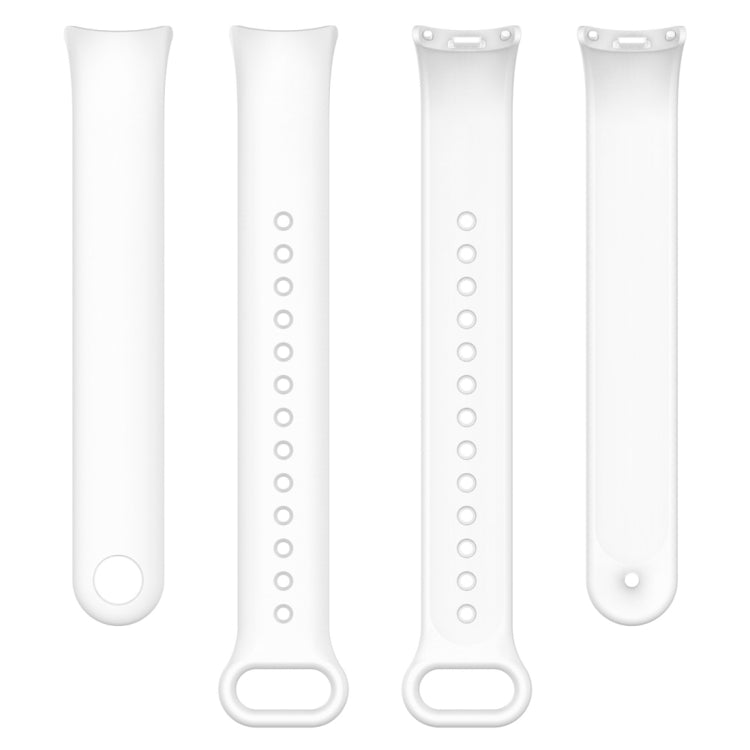 For Xiaomi Mi Band 8 Solid Color Silicone Plug Replacement Watch Band(White) - Smart Wear by PMC TechLife | Online Shopping South Africa | PMC TechLife