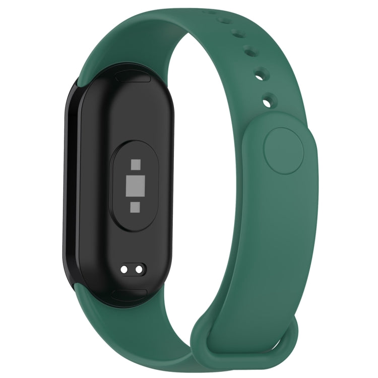For Xiaomi Mi Band 8 Solid Color Silicone Plug Replacement Watch Band(Green) - Smart Wear by PMC TechLife | Online Shopping South Africa | PMC TechLife