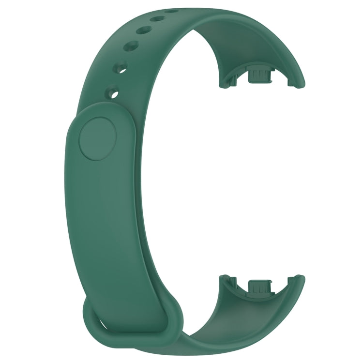 For Xiaomi Mi Band 8 Solid Color Silicone Plug Replacement Watch Band(Green) - Smart Wear by PMC TechLife | Online Shopping South Africa | PMC TechLife