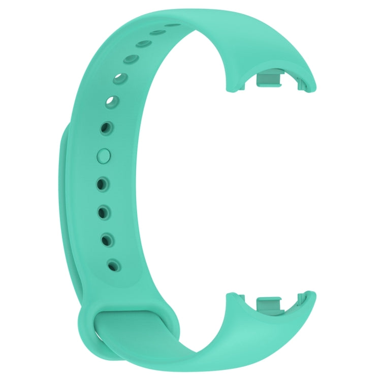 For Xiaomi Mi Band 8 Solid Color Silicone Plug Replacement Watch Band(Teal) - Smart Wear by PMC TechLife | Online Shopping South Africa | PMC TechLife