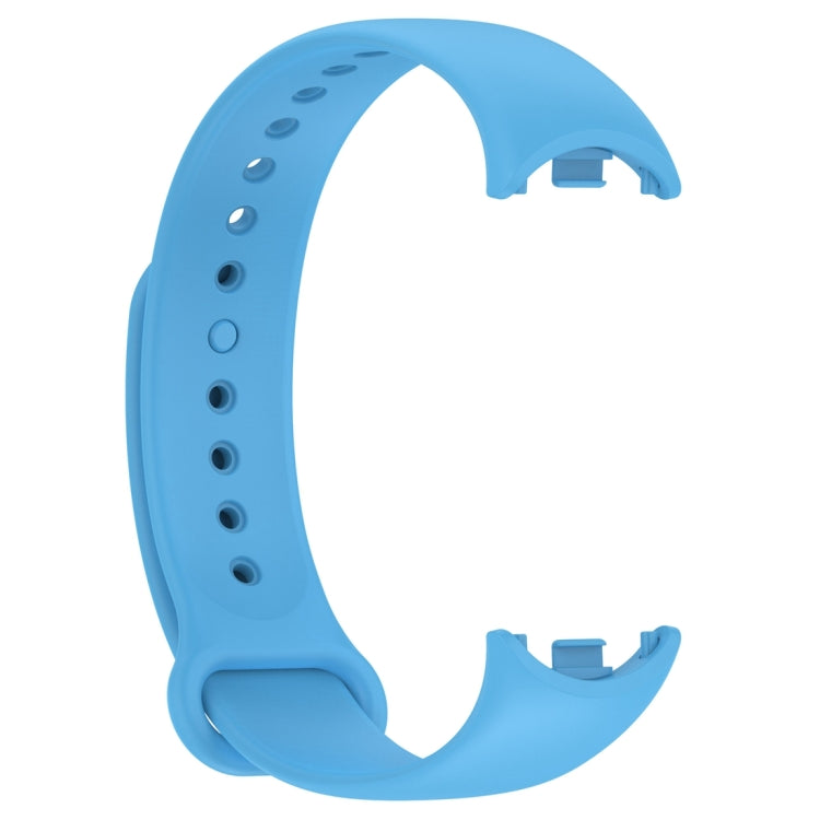 For Xiaomi Mi Band 8 Solid Color Silicone Plug Replacement Watch Band(Sky Blue) - Smart Wear by PMC TechLife | Online Shopping South Africa | PMC TechLife
