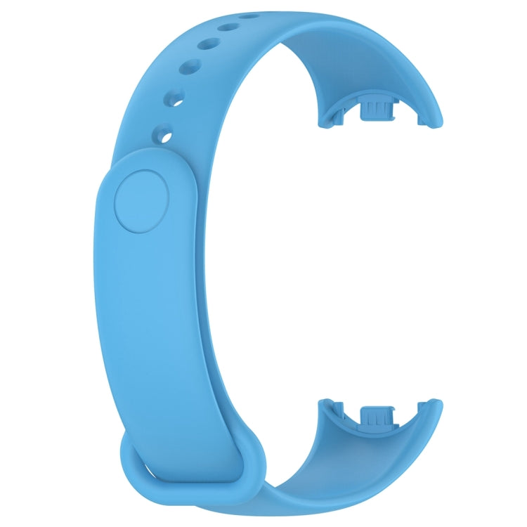 For Xiaomi Mi Band 8 Solid Color Silicone Plug Replacement Watch Band(Sky Blue) - Smart Wear by PMC TechLife | Online Shopping South Africa | PMC TechLife