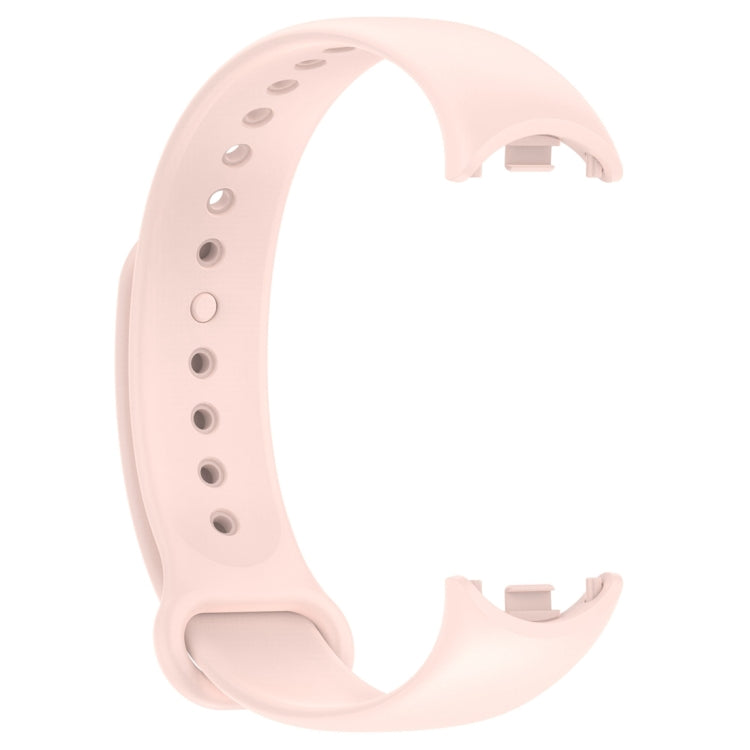 For Xiaomi Mi Band 8 Solid Color Silicone Plug Replacement Watch Band(Pink) - Smart Wear by PMC TechLife | Online Shopping South Africa | PMC TechLife