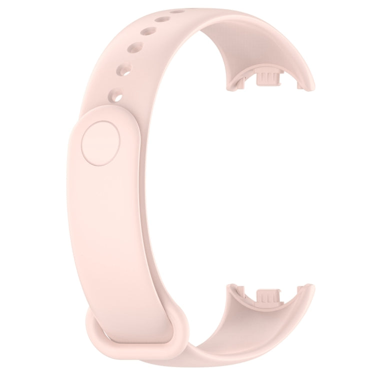 For Xiaomi Mi Band 8 Solid Color Silicone Plug Replacement Watch Band(Pink) - Smart Wear by PMC TechLife | Online Shopping South Africa | PMC TechLife