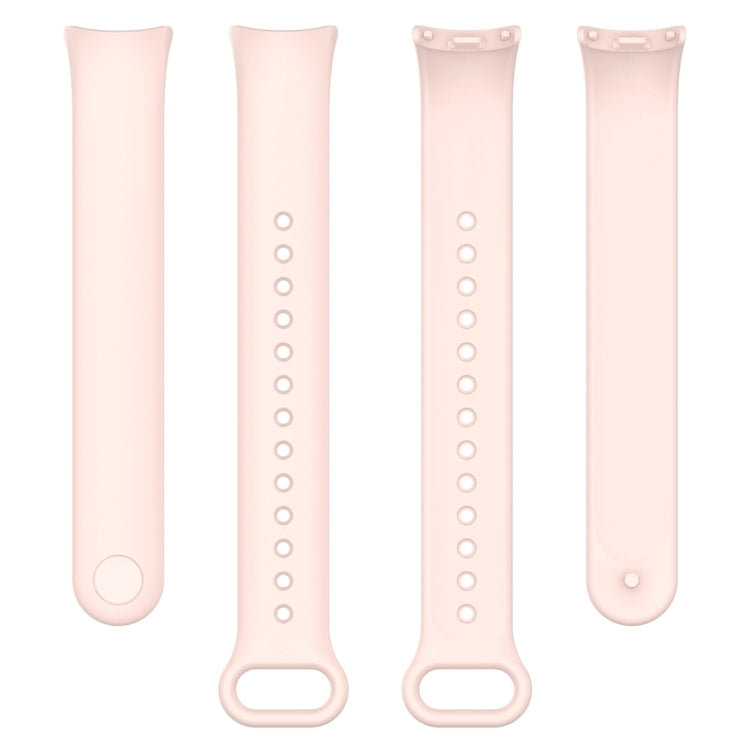 For Xiaomi Mi Band 8 Solid Color Silicone Plug Replacement Watch Band(Pink) - Smart Wear by PMC TechLife | Online Shopping South Africa | PMC TechLife