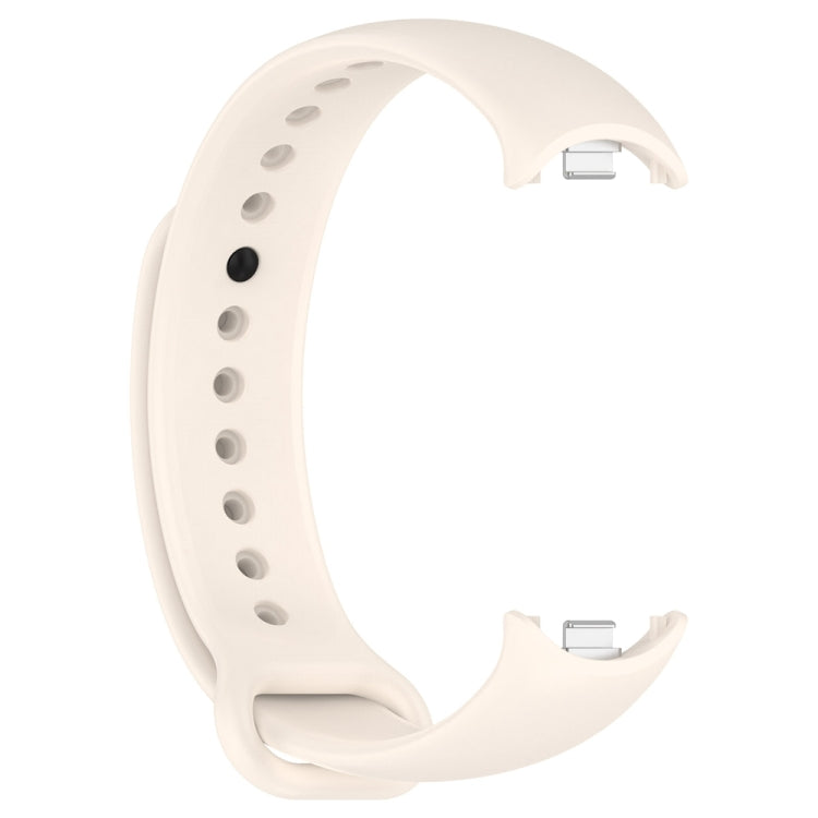 For Xiaomi Mi Band 8 Solid Color Stainless Steel Plug Replacement Watch Band (Starlight) - Watch Bands by PMC TechLife | Online Shopping South Africa | PMC TechLife