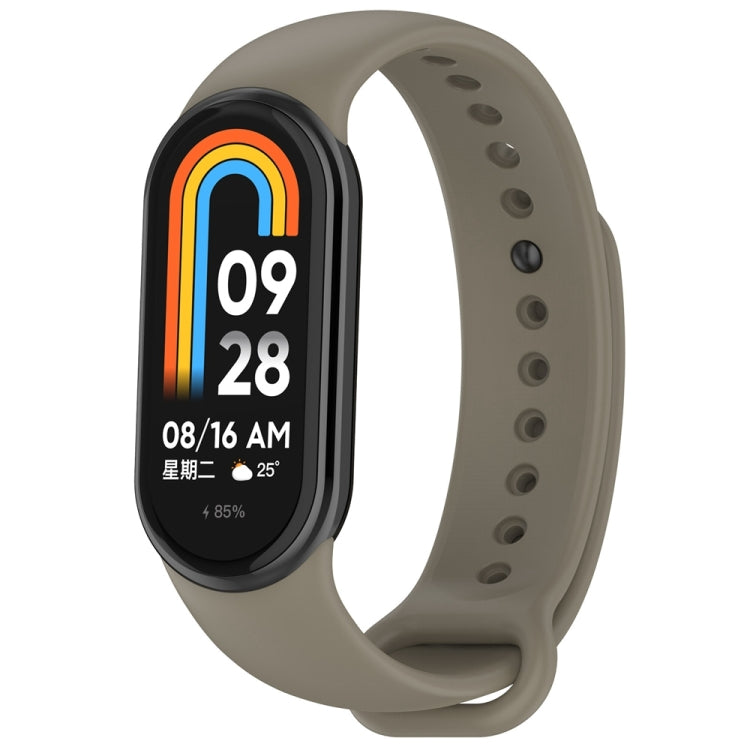 For Xiaomi Mi Band 8 Solid Color Stainless Steel Plug Replacement Watch Band (Space Grey) - Watch Bands by PMC TechLife | Online Shopping South Africa | PMC TechLife