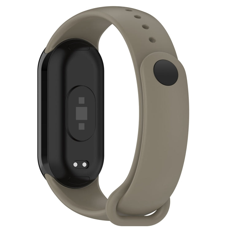 For Xiaomi Mi Band 8 Solid Color Stainless Steel Plug Replacement Watch Band (Space Grey) - Watch Bands by PMC TechLife | Online Shopping South Africa | PMC TechLife