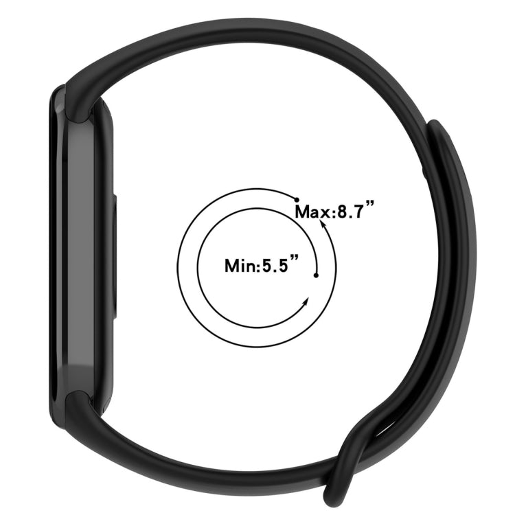For Xiaomi Mi Band 8 Solid Color Stainless Steel Plug Replacement Watch Band (Blue Green) - Watch Bands by PMC TechLife | Online Shopping South Africa | PMC TechLife