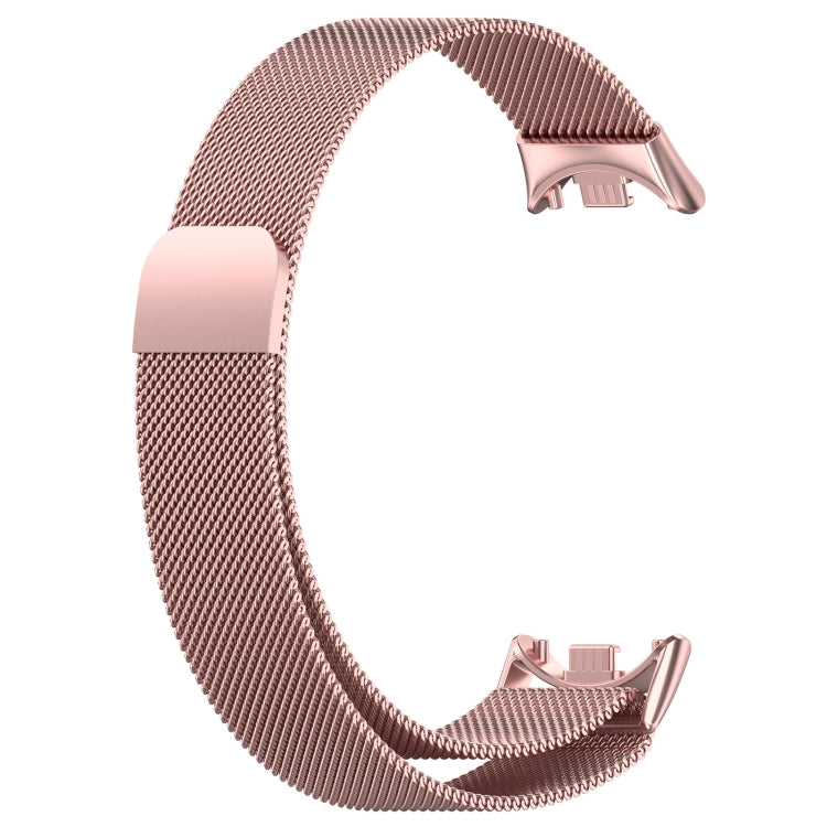 For Xiaomi Mi Band 8 Milanese Metal Watch Band(Rose Pink) - Smart Wear by PMC TechLife | Online Shopping South Africa | PMC TechLife