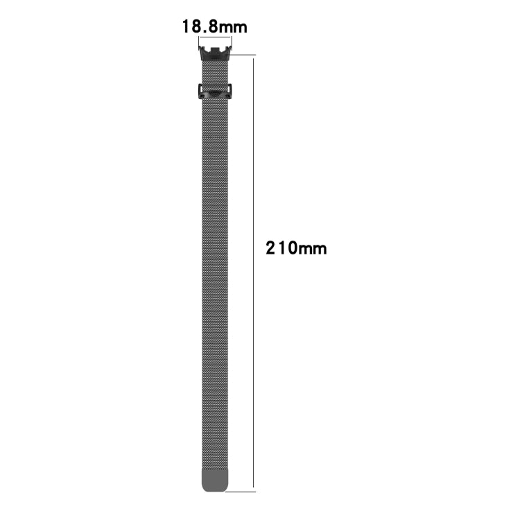 For Xiaomi Mi Band 8 Milanese Metal Watch Band(Space Grey) - Smart Wear by PMC TechLife | Online Shopping South Africa | PMC TechLife