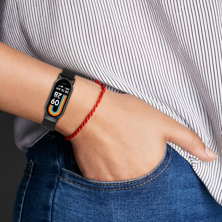 For Xiaomi Mi Band 8 Milanese Metal Watch Band(Gold) - Smart Wear by PMC TechLife | Online Shopping South Africa | PMC TechLife