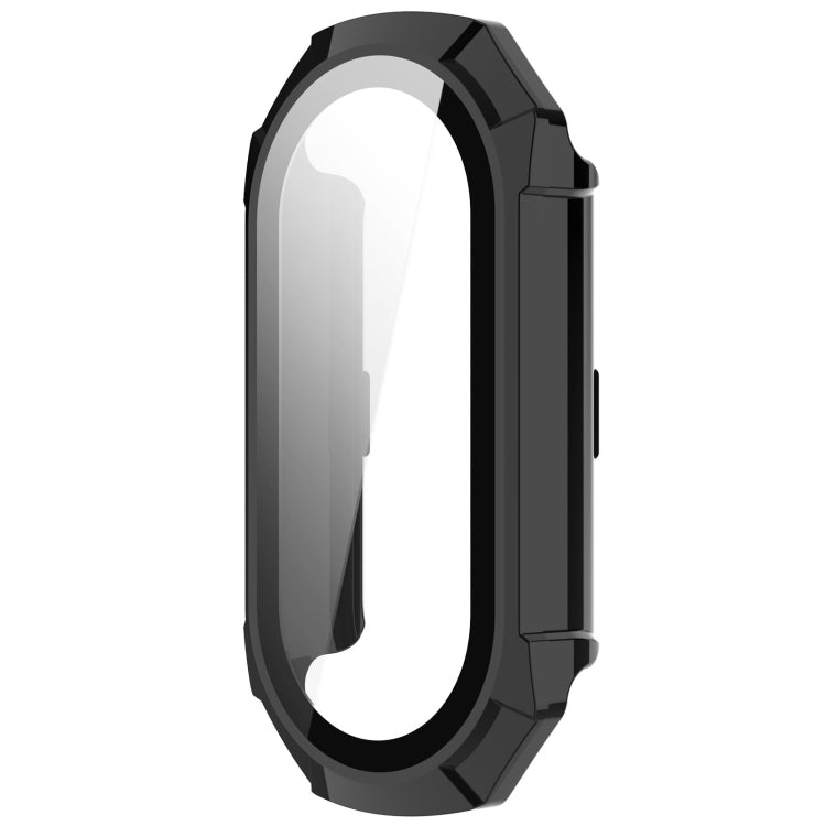 For Xiaomi Mi Band 8 PC + Tempered Glass Integrated Protective Watch Case(Black) - Smart Wear by PMC TechLife | Online Shopping South Africa | PMC TechLife