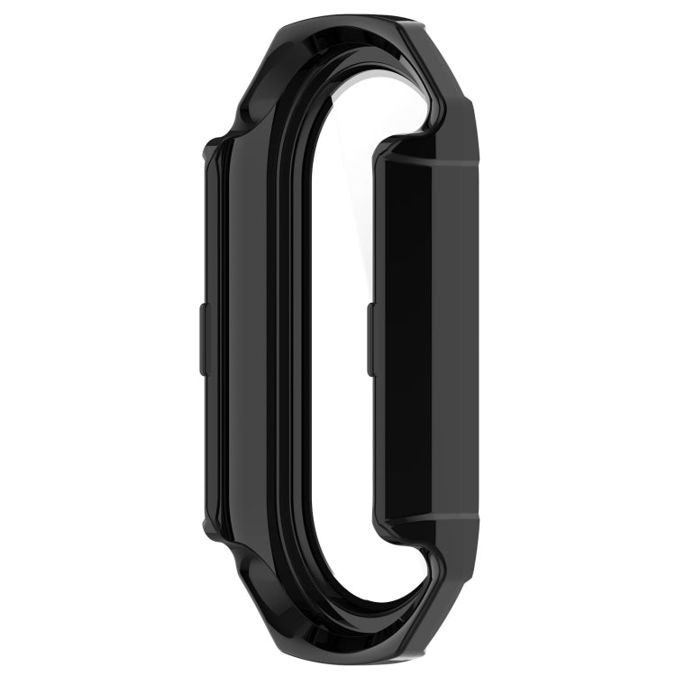 For Xiaomi Mi Band 8 PC + Tempered Glass Integrated Protective Watch Case(Black) - Smart Wear by PMC TechLife | Online Shopping South Africa | PMC TechLife