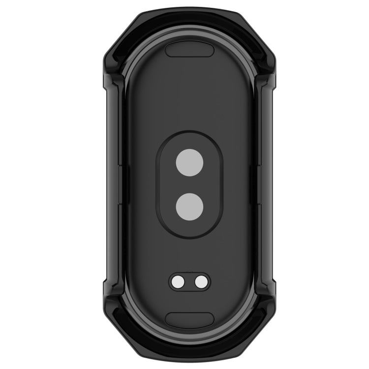 For Xiaomi Mi Band 8 PC + Tempered Glass Integrated Protective Watch Case(Black) - Smart Wear by PMC TechLife | Online Shopping South Africa | PMC TechLife