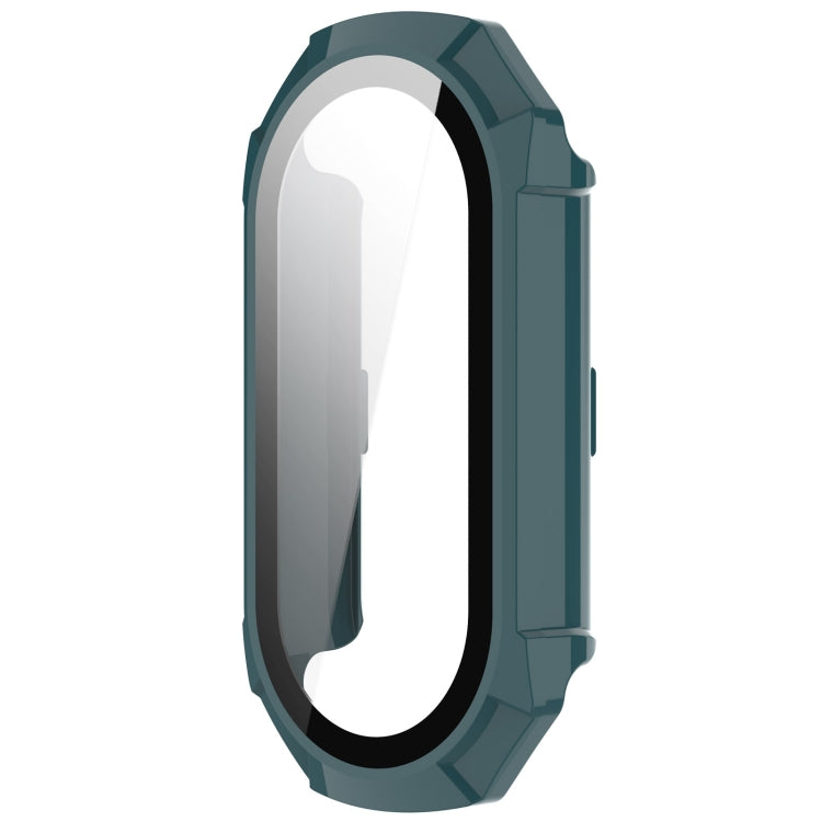 For Xiaomi Mi Band 8 PC + Tempered Glass Integrated Protective Watch Case(Pine Green) - Smart Wear by PMC TechLife | Online Shopping South Africa | PMC TechLife