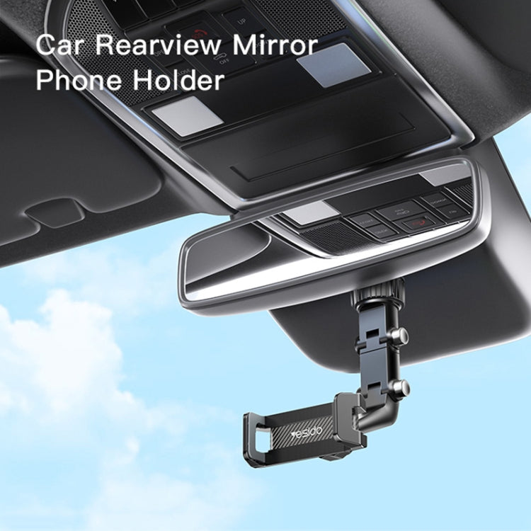 Yesido C192 Car Rearview Mirror Using Phone Holder(Black) - Universal Car Holders by Yesido | Online Shopping South Africa | PMC TechLife | Buy Now Pay Later Mobicred