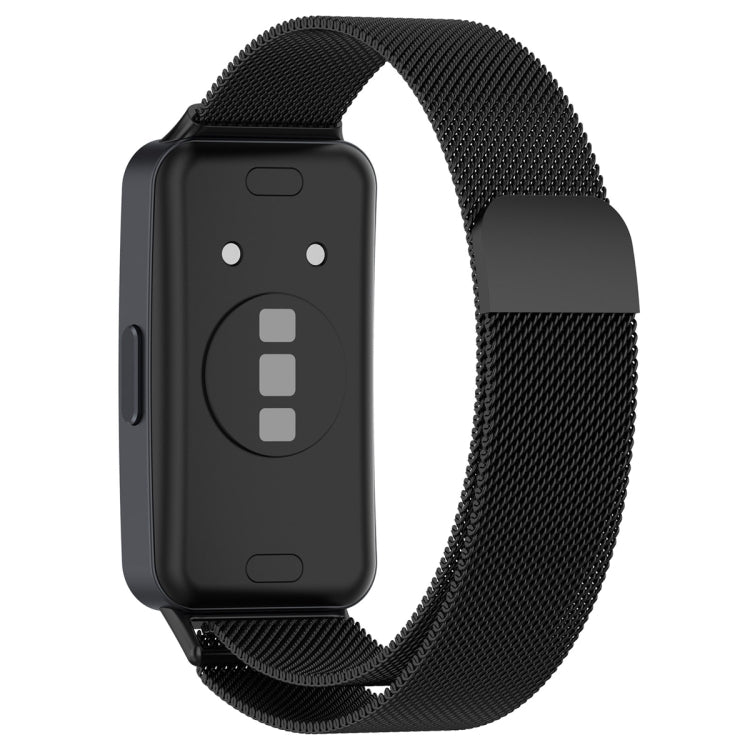 For Huawei Band 10 / 9 / 8 Milanese Metal Watch Band(Black) - Watch Bands by PMC TechLife | Online Shopping South Africa | PMC TechLife | Buy Now Pay Later Mobicred