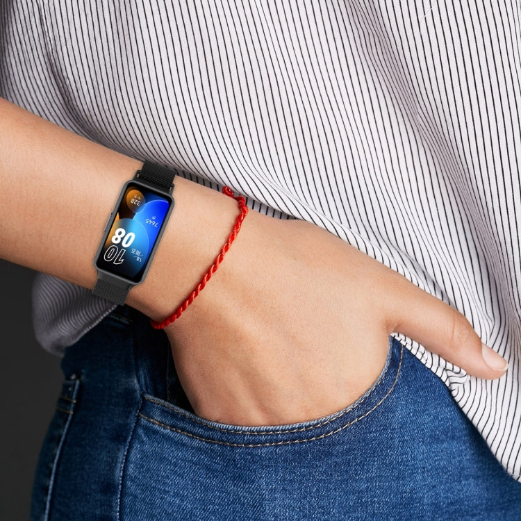 For Huawei Band 8 Milanese Metal Watch Band(Colorful) - Smart Wear by PMC TechLife | Online Shopping South Africa | PMC TechLife