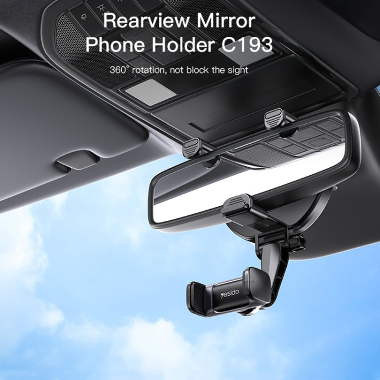 Yesido C193 Car Rearview Mirror Using Phone Holder(Black) - free shipping - PMC TechLife - Order now!