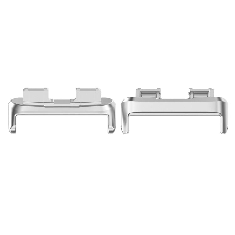 For Huawei Band 8 1 Pair Stainless steel Metal Watch Band Connector(Silver) -  by PMC TechLife | Online Shopping South Africa | PMC TechLife