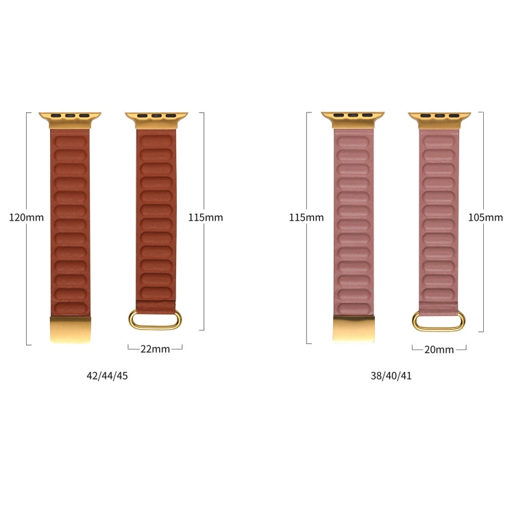 Magnetic Reverse Buckle Watch Band For Apple Watch Series 8&7 41mm(Orange) - Smart Wear by PMC TechLife | Online Shopping South Africa | PMC TechLife