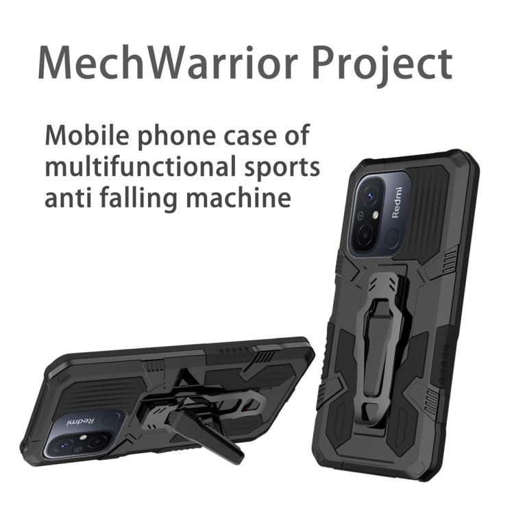 For Xiaomi Redmi 12C Armor Warrior Shockproof PC + TPU Phone Case(Black) - free shipping - PMC TechLife - Order now!