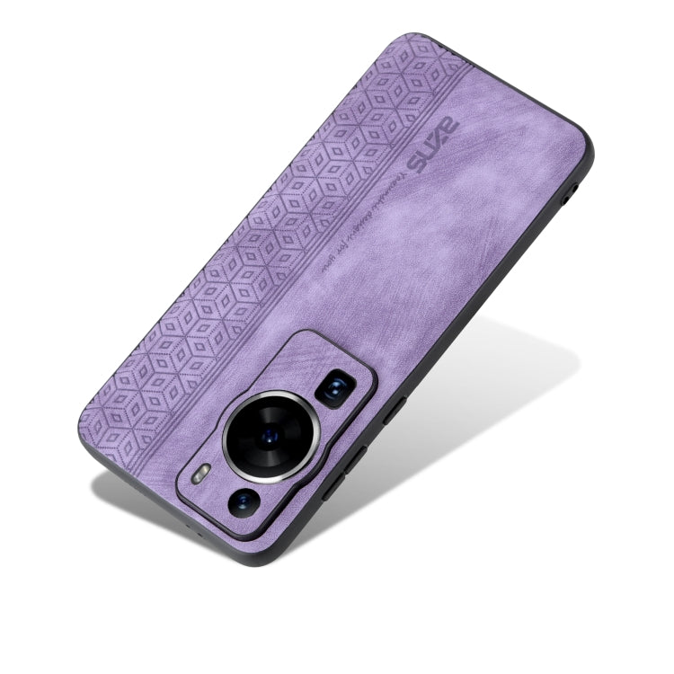 For Huawei P60 / P60 Pro AZNS 3D Embossed Skin Feel Phone Case(Purple) - free shipping - PMC TechLife - Order now!