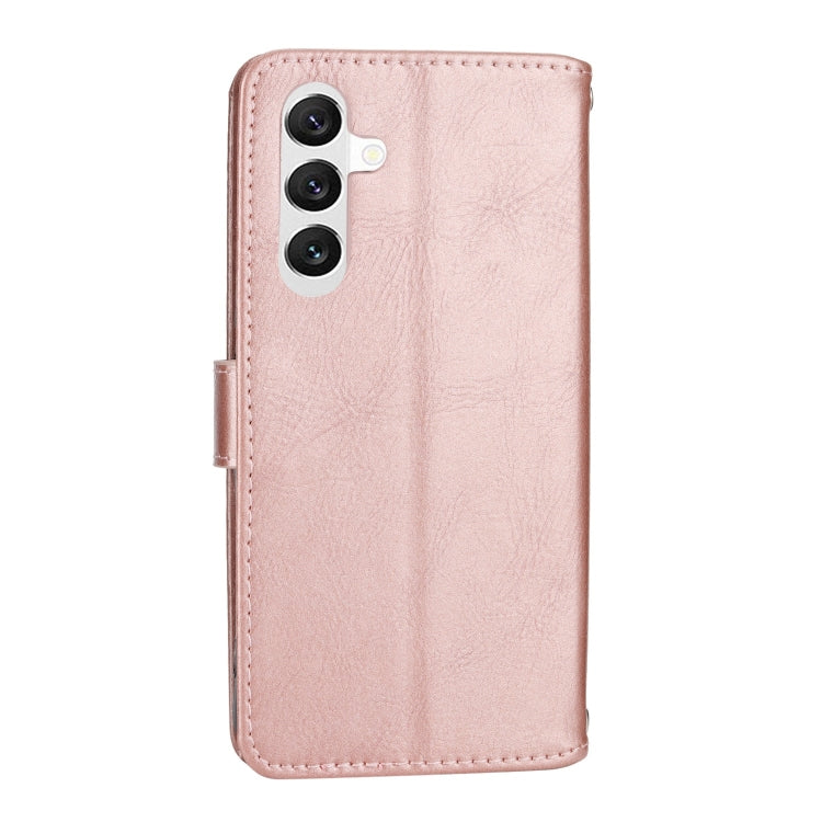 For Samsung Galaxy A14 5G Oil Skin Zipper Wallet Leather Phone Case(Rose Gold) - free shipping - PMC TechLife - Order now!