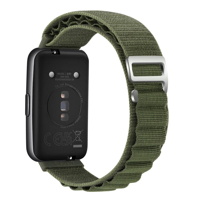 For Huawei Band 7 Loop Nylon Watch Band(Green) - Smart Wear by PMC TechLife | Online Shopping South Africa | PMC TechLife