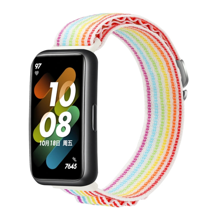 For Huawei Band 7 Loop Nylon Watch Band(Colorful) - Smart Wear by PMC TechLife | Online Shopping South Africa | PMC TechLife