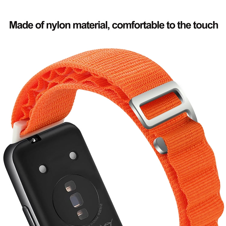 For Huawei Band 7 Loop Nylon Watch Band(Orange) - Smart Wear by PMC TechLife | Online Shopping South Africa | PMC TechLife