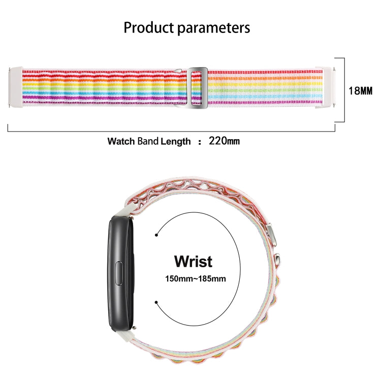For Huawei Band 7 Loop Nylon Watch Band(Orange) - Smart Wear by PMC TechLife | Online Shopping South Africa | PMC TechLife