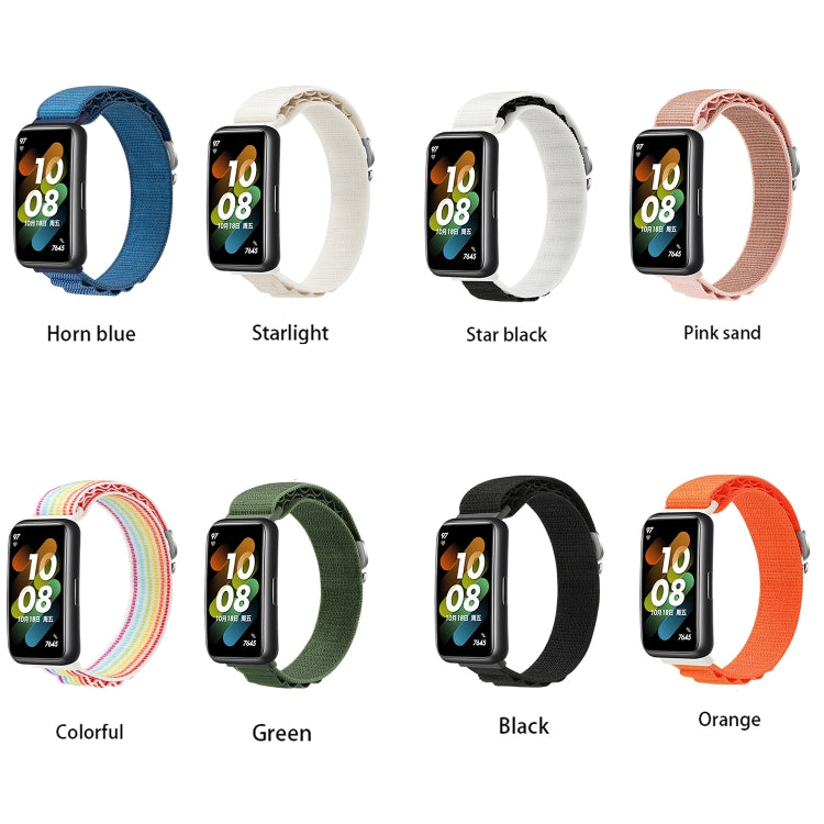 For Huawei Band 7 Loop Nylon Watch Band(Black) - Smart Wear by PMC TechLife | Online Shopping South Africa | PMC TechLife