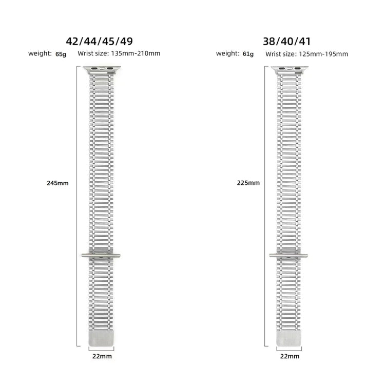 Chain Magnetic Stainless Steel Watch Band For Apple Watch Ultra 49mm / Series 8&7 45mm / SE 2&6&SE&5&4 44mm / 3&2&1 42mm(Rose Gold) - Smart Wear by PMC TechLife | Online Shopping South Africa | PMC TechLife