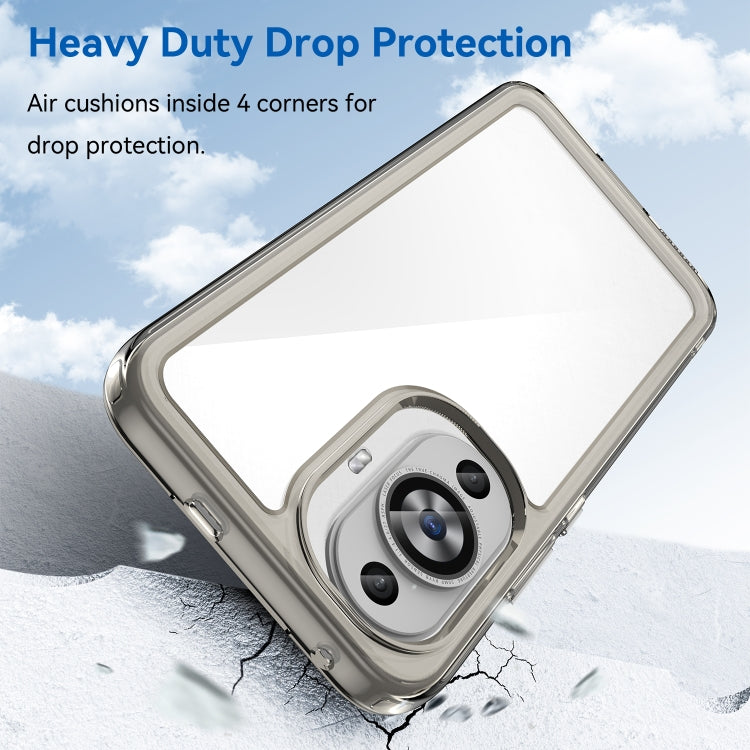 For Huawei Nova 11 Colorful Series Acrylic + TPU Phone Case(Transparent Grey) - free shipping - PMC TechLife - Order now!