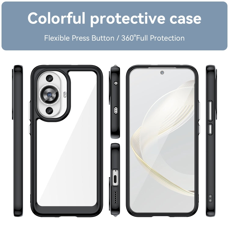 For Huawei Nova 11 Colorful Series Acrylic + TPU Phone Case(Black) - free shipping - PMC TechLife - Order now!