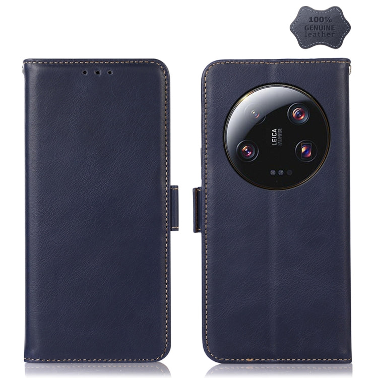 For Xiaomi 13 Ultra Crazy Horse Top Layer Cowhide Leather Phone Case(Blue) - 13 Ultra Cases by PMC TechLife | Online Shopping South Africa | PMC TechLife