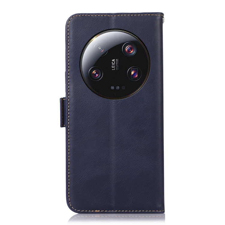 For Xiaomi 13 Ultra Crazy Horse Top Layer Cowhide Leather Phone Case(Blue) - 13 Ultra Cases by PMC TechLife | Online Shopping South Africa | PMC TechLife