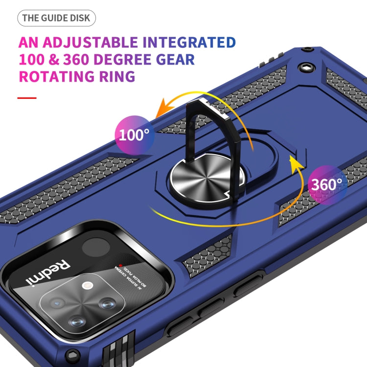 For Xiaomi Redmi 12C / 11A Shockproof TPU + PC Phone Case with Holder(Blue) - free shipping - PMC TechLife - Order now!