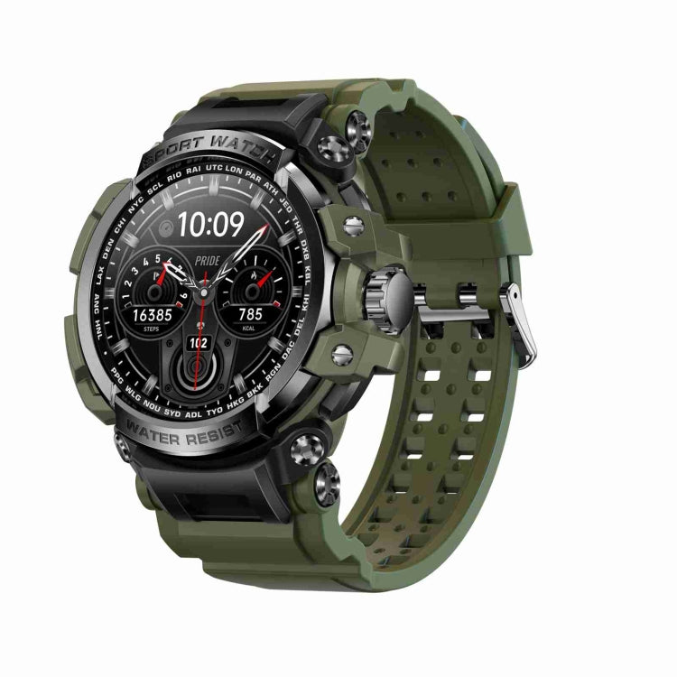 LC16 1.32 inch IP68 Waterproof Sports Outdoor Sport Smart Watch, Support Bluetooth Calling / Heart Rate Monitoring(Green) - Smart Wear by PMC TechLife | Online Shopping South Africa | PMC TechLife