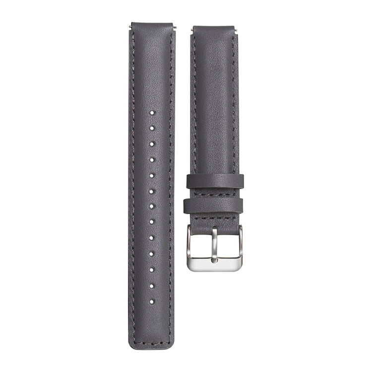 For Huawei Band 7 Glossy Leather Watch Band(Gray) - Smart Wear by PMC TechLife | Online Shopping South Africa | PMC TechLife